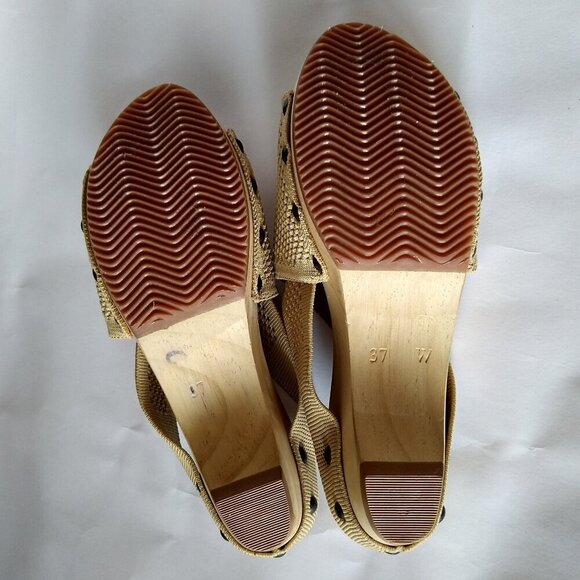 JAX & BARD Libby Hill Style Clog Sandal 37 Wide Beige - Picture 6 of 6